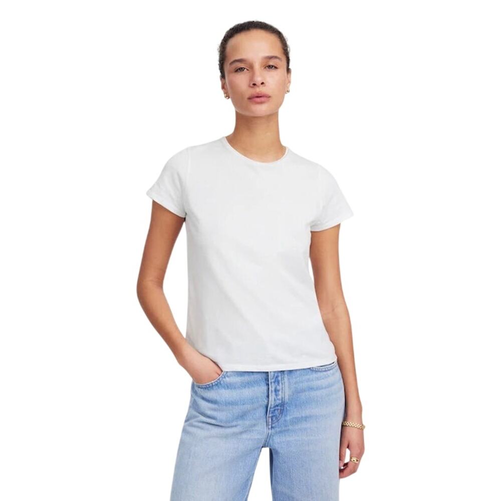 Madewell Essential Slim Tee White Lightweight Cotton T-Shirt Womens XS NWT